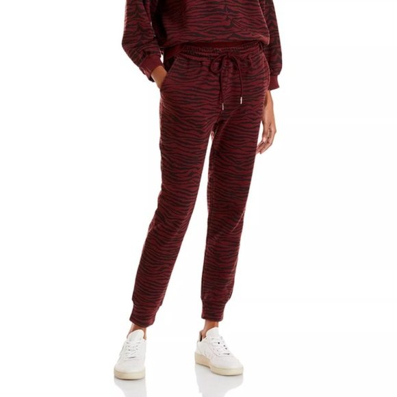 Pistola Alessa Black Cherry Tiger Slim Straight Leg Sweatpants S - Picture 3 of 16